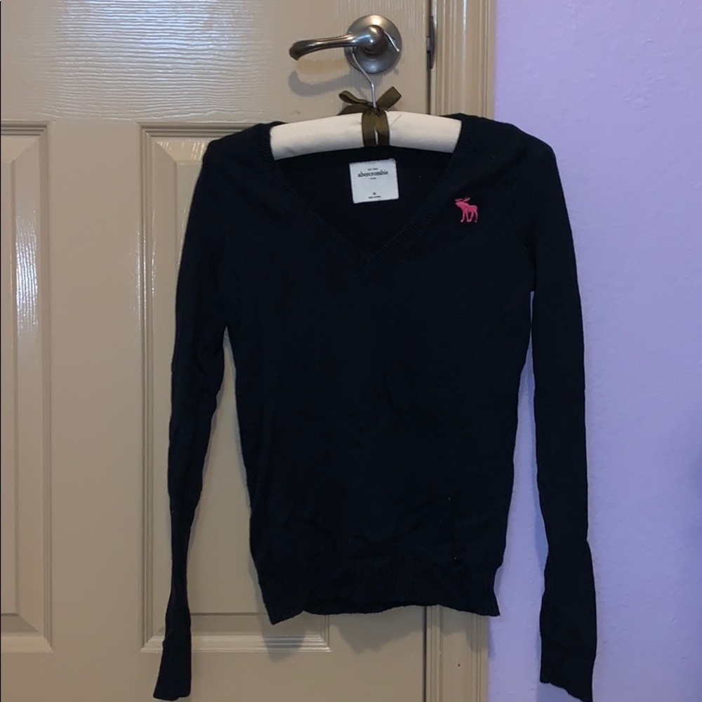 Navy and pink Abercrombie kids sweater